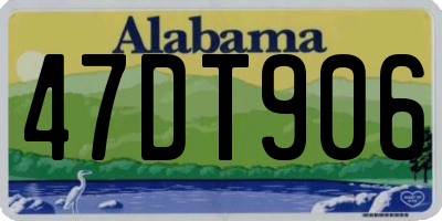 AL license plate 47DT906