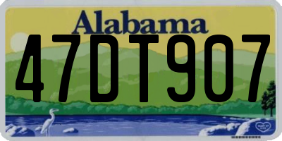 AL license plate 47DT907