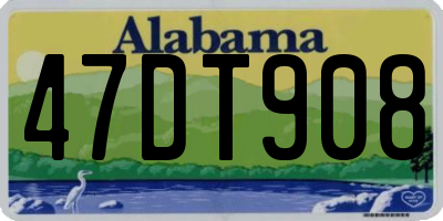 AL license plate 47DT908