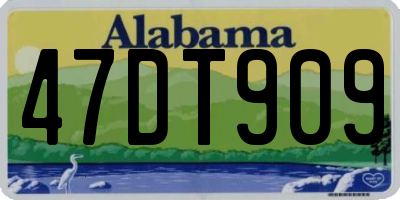 AL license plate 47DT909