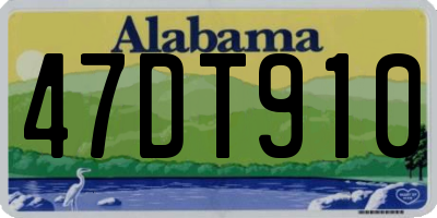 AL license plate 47DT910