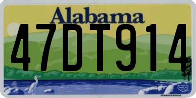 AL license plate 47DT914