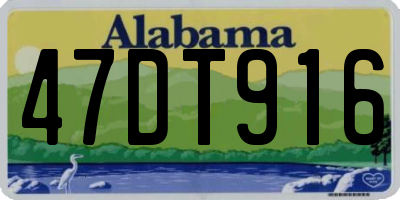 AL license plate 47DT916