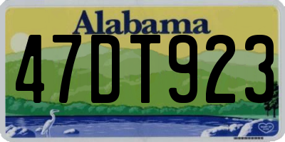 AL license plate 47DT923