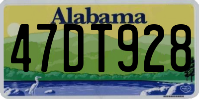 AL license plate 47DT928