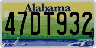AL license plate 47DT932