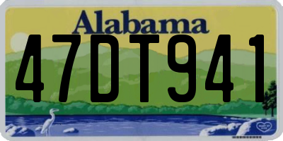 AL license plate 47DT941