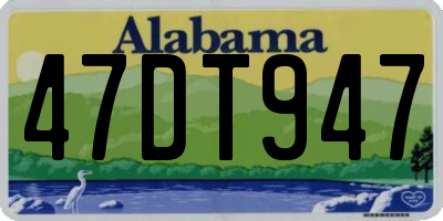 AL license plate 47DT947