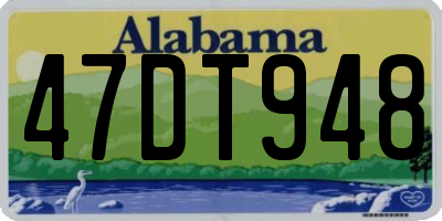 AL license plate 47DT948