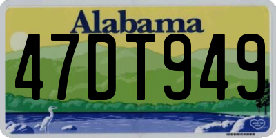 AL license plate 47DT949