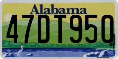 AL license plate 47DT950