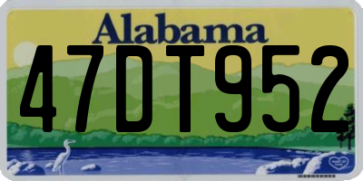 AL license plate 47DT952