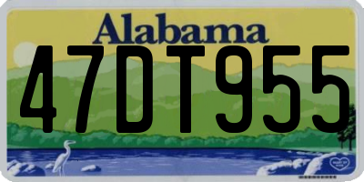 AL license plate 47DT955