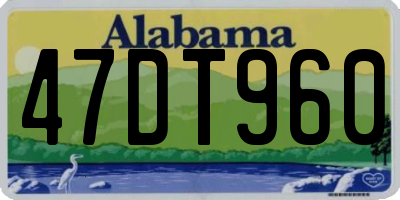 AL license plate 47DT960