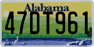 AL license plate 47DT961
