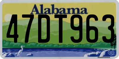 AL license plate 47DT963