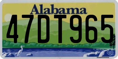 AL license plate 47DT965