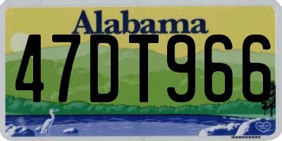 AL license plate 47DT966