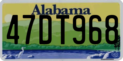 AL license plate 47DT968
