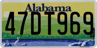 AL license plate 47DT969
