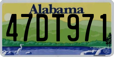AL license plate 47DT971