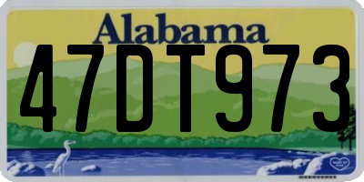 AL license plate 47DT973