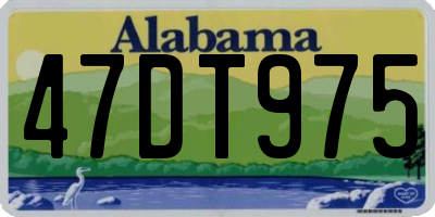 AL license plate 47DT975