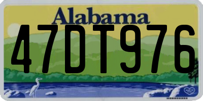AL license plate 47DT976