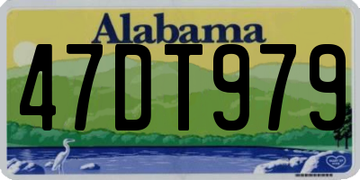 AL license plate 47DT979