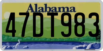 AL license plate 47DT983