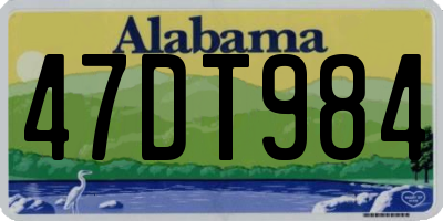 AL license plate 47DT984