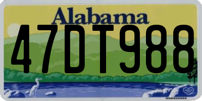 AL license plate 47DT988