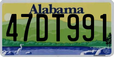 AL license plate 47DT991