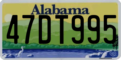 AL license plate 47DT995