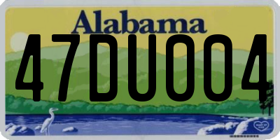AL license plate 47DU004