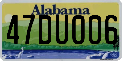 AL license plate 47DU006