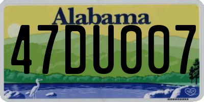 AL license plate 47DU007