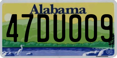 AL license plate 47DU009