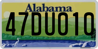 AL license plate 47DU010