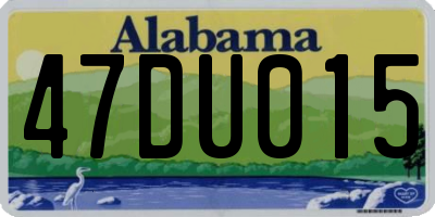 AL license plate 47DU015