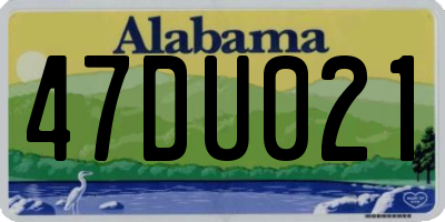 AL license plate 47DU021
