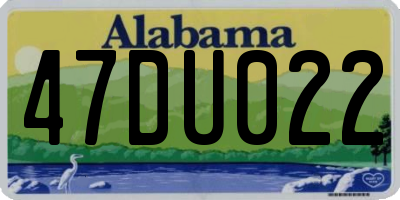 AL license plate 47DU022