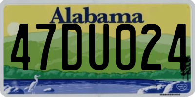 AL license plate 47DU024
