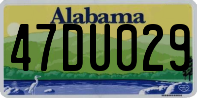 AL license plate 47DU029