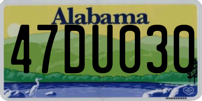 AL license plate 47DU030