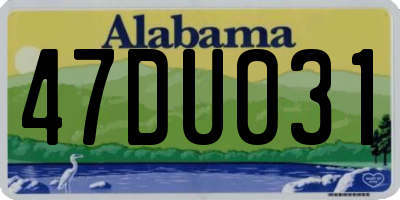AL license plate 47DU031
