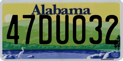 AL license plate 47DU032