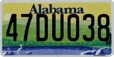 AL license plate 47DU038