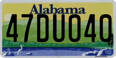 AL license plate 47DU040