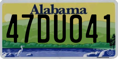 AL license plate 47DU041